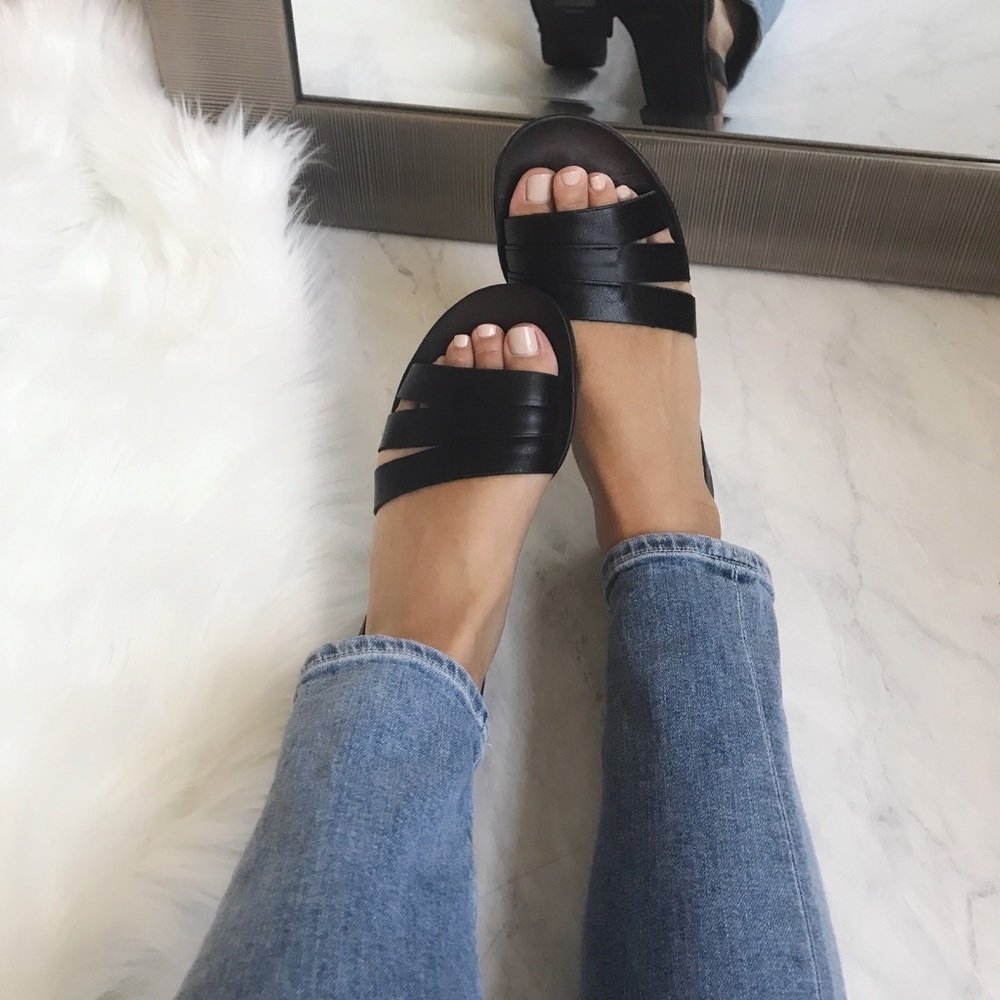 Black Slingback Gladiator Sandal - Picture 2 of 3